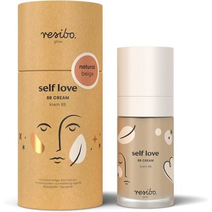 Resibo Natural Tinted Day Cream Self Love Face Cream BB Cream Moisturising Pimple Remover Make Up Foundation Concealer Sun Protection Natural Beige 30ml - Maison des fragrances