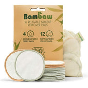 Reusable Make Up Pads 16 Bamboo Pads with Laundry Bag Eco - Friendly Cotton Pads Cleansing Pads for Eyes and Face Zero Waste Make Up Pads Cotton Wool Pad Bambaw - Maison des fragrances