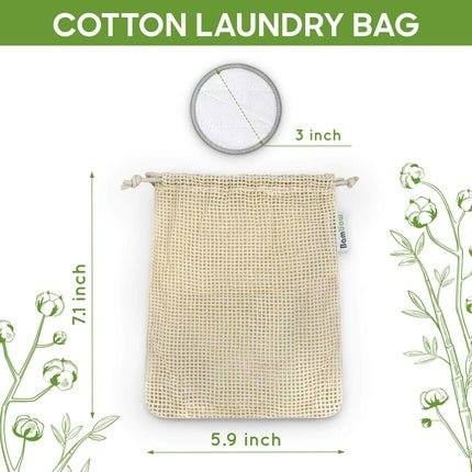 Reusable Make Up Pads 16 Bamboo Pads with Laundry Bag Eco - Friendly Cotton Pads Cleansing Pads for Eyes and Face Zero Waste Make Up Pads Cotton Wool Pad Bambaw - Maison des fragrances
