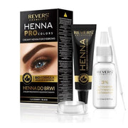 Revers Cream Hair Dye with Argan Oil and Castor Oil Eyelash and Eyebrow Tint Black Color - Maison des fragrances