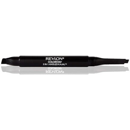 Revlon ColorStay 2 - in - 1 Angled Kajal Eyeliner Waterproof Eye Makeup with Smudge Brush for Smokey Eyes 1 Count - Maison des fragrances