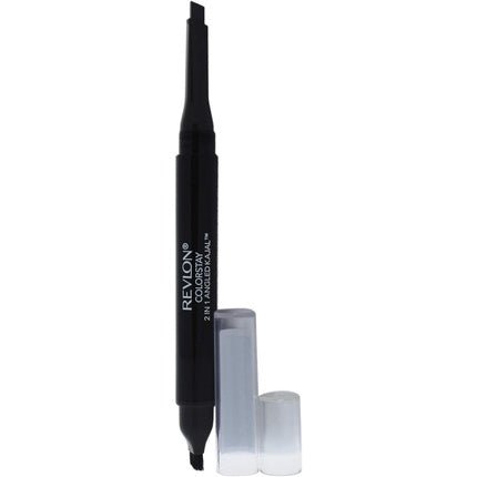 Revlon ColorStay 2 - in - 1 Angled Kajal Eyeliner Waterproof Eye Makeup with Smudge Brush for Smokey Eyes 1 Count - Maison des fragrances