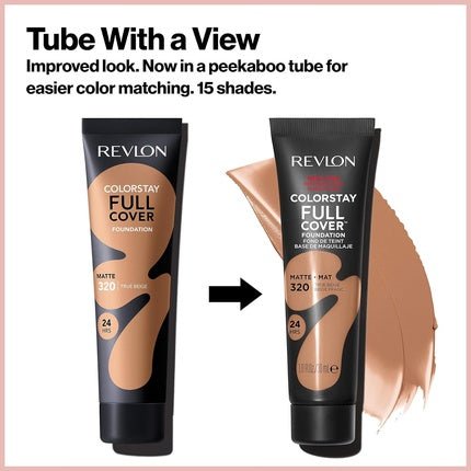 Revlon ColorStay Full Cover Longwear Matte Foundation Heat & Sweat Resistant Lightweight Face Makeup 30ml 310 Warm Golden - Maison des fragrances