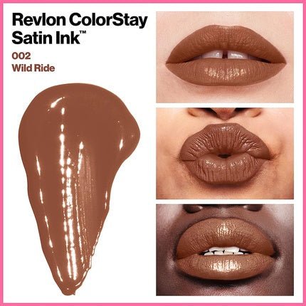 Revlon ColorStay Satin Ink Longwear Liquid Lipstick 002 Wild Ride 0.17 Fl Oz - Maison des fragrances