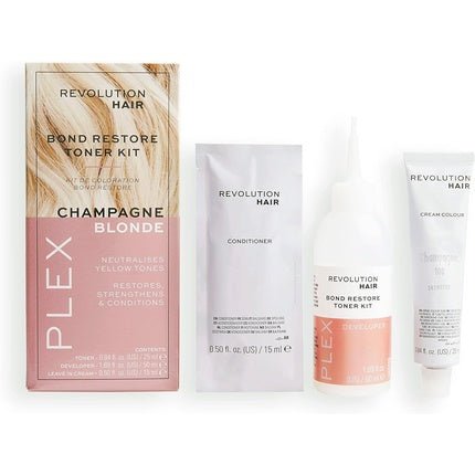 Revolution Haircare Plex Bond Restore Toner Kit for Blonde and Brunette Hair Semi - Permanent Vegan and Cruelty - Free 165g - Maison des fragrances