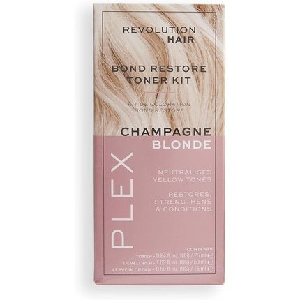 Revolution Haircare Plex Bond Restore Toner Kit for Blonde and Brunette Hair Semi - Permanent Vegan and Cruelty - Free 165g - Maison des fragrances
