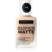 Revolution Relove Super Matte 2 in 1 Foundation Concealer 24ml - Maison des fragrances