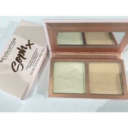 Revolution X Soph Face Highlighter Duo Palette Sugar Frosting - New and Boxed - Maison des fragrances