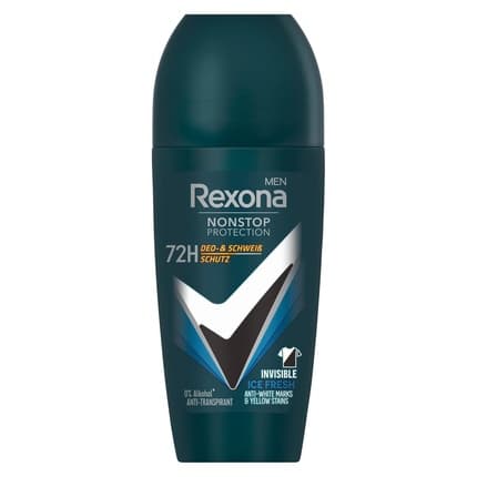 Rexona Nonstop Protection Deo Roll-On Invisible Ice Fresh Antiperspirant with 72 Hours Sweat and Body Odor Protection Invisible Ice Fresh Déodorant (Déo) Homme 50ml - Maison des fragrances