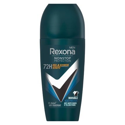 Rexona Nonstop Protection Deo Roll-On Invisible Ice Fresh Antiperspirant with 72 Hours Sweat and Body Odor Protection Invisible Ice Fresh Déodorant (Déo) Homme 50ml - Maison des fragrances