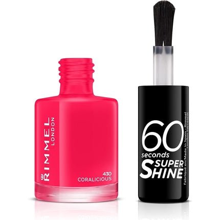 Rimmel 60 Seconds Super Shine Nail Polish 8ml Coralicious - Maison des fragrances