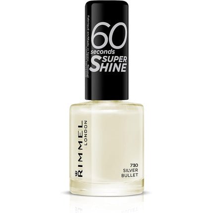 Rimmel 60 Seconds Super Shine Nail Polish Silver Bullet 8mL 730 - Maison des fragrances