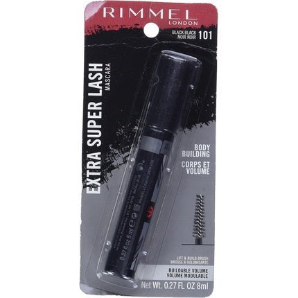 Rimmel Extra Super Lash Mascara Black 0.27 Oz - Maison des fragrances