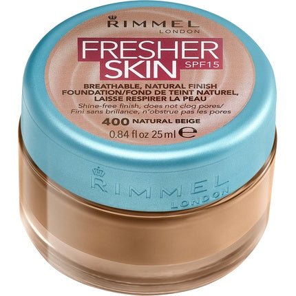 Rimmel Fresher Skin Foundation 25ml 400 Natural Beige - Maison des fragrances