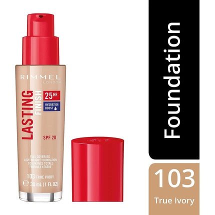 Rimmel Lasting Finish 25 Hour Foundation True Ivory 30ml - Maison des fragrances