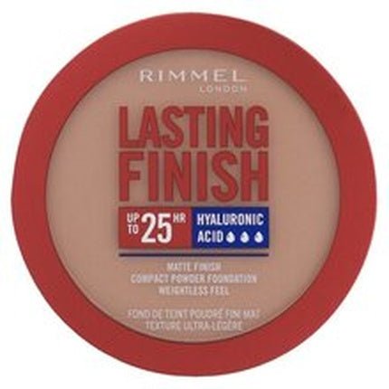 Rimmel Lasting Finish 25 HR Compact Foundation 010 Latte Matte Buildable Coverage Powder - to - Cream Anti - Pollution Shields SPF 20 Hyaluronic Acid Waterproof Hides Imperfections - Maison des fragrances