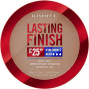 Rimmel Lasting Finish 25 HR Compact Foundation 011 Caramel Matte Buildable Coverage Powder - to - Cream Anti - Pollution Shields SPF 20 Hyaluronic Acid Waterproof Hides Imperfections - Maison des fragrances