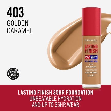 Rimmel Lasting Finish 35HR Foundation 403 Golden Caramel - Maison des fragrances