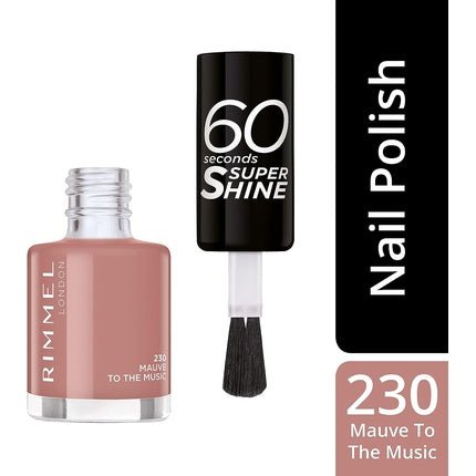 Rimmel London 60 Seconds Super Shine Nail Polish Mauve to the Music 8ml - Maison des fragrances