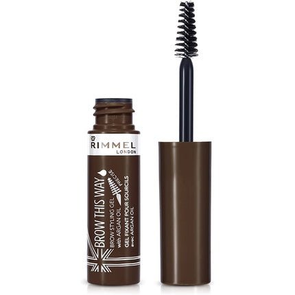 Rimmel London Brow This Way Brow Styling Gel with Argan Oil 5ml Dark Brown - Maison des fragrances