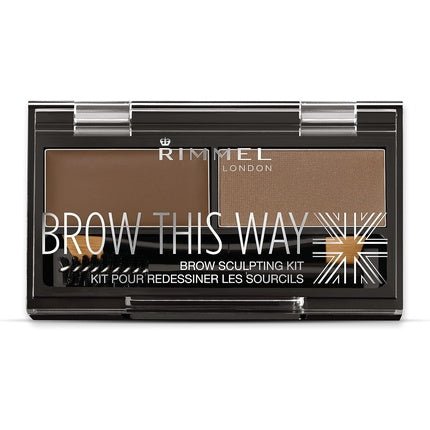 Rimmel London Brow This Way Eyebrow Powder Sculpting Kit 1.3g Medium Brown - Maison des fragrances