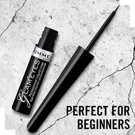 Rimmel London Glam'eyes Professional Liquid Liner Black Glamour 3.5ml - Maison des fragrances