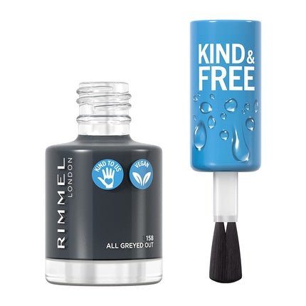 Rimmel London Kind & Free Nail Polish No.158 All Greyed Out 8ml - Maison des fragrances