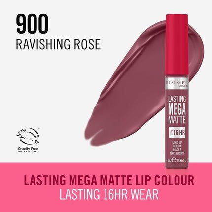 Rimmel London Lasting Mega Matte Liquid Lipstick - Long - Lasting Hydrating Vegan - Maison des fragrances