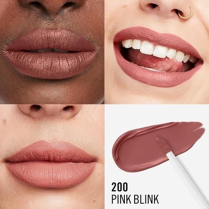 Rimmel London Lasting Mega Matte Liquid Lipstick Long - Lasting Hydrating Vegan Formula 7.4ml 200 Pink Blink - Maison des fragrances