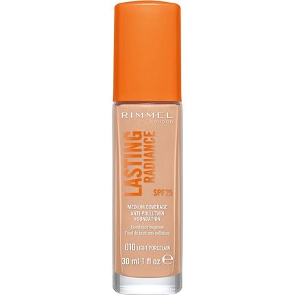 Rimmel London Lasting Radiance Foundation SPF25 010 Light Porcelain 30ml - Maison des fragrances