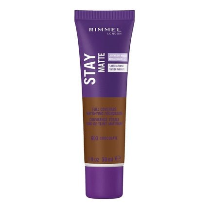 Rimmel London Stay Matte Liquid Mousse 305 Buff Foundation Lightweight Shine Control Oil - Free 1oz Chocolate 1 Fl Oz - Maison des fragrances