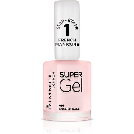 Rimmel London Super Gel French Manicure Nail Polish 12ml 91 English Rose - Maison des fragrances