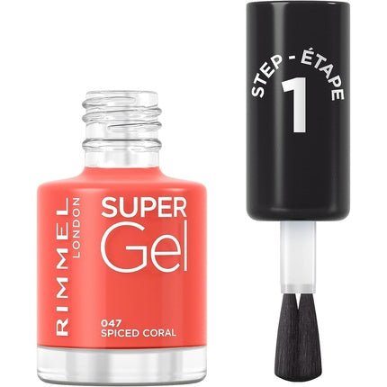 Rimmel London Super Gel Nail Polish 047 Spiced Coral - Maison des fragrances