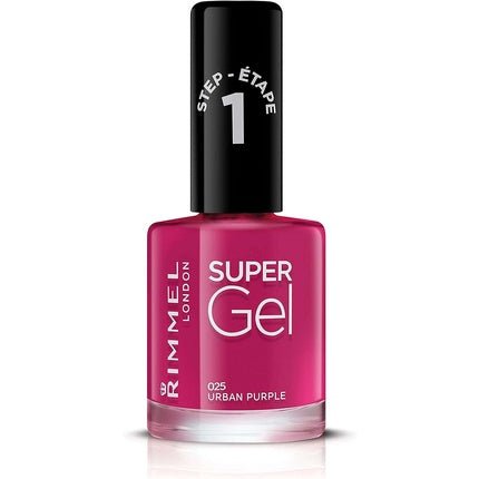 Rimmel London Supergel Kate Nail Lacquer 025 Urban Purple 12ml - Maison des fragrances