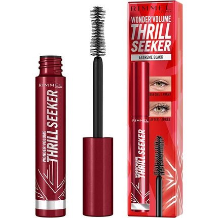 Rimmel London Thrillseeker Black Mascara - Bold Volume and Lengthening - Maison des fragrances