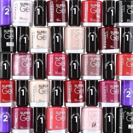 Rimmel Super Gel Nail Polish 12ml Blackest Black - Maison des fragrances