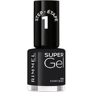 Rimmel Super Gel Nail Polish 12ml Blackest Black - Maison des fragrances