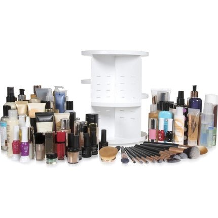 Rio Makeup Cosmetic & Brush 360 Rotating Carousel Organizer - Maison des fragrances