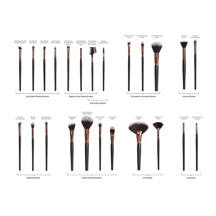 Rio Professional Cosmetic Makeup Brush Set 24 Pieces - Maison des fragrances