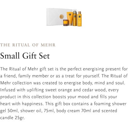 RITUALS Gift Set The Ritual of Mehr S - 4 Home and Skincare Products with Sweet Orange and Cedar Wood - Bath Gift Box - Maison des fragrances