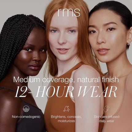 RMS Beauty ReEvolve Natural Finish Foundation Liquid Face Makeup Skin Tint Refillable Pump 66 Full Size - Maison des fragrances