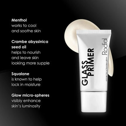 Rodial Glass Primer 30ml Ultra - Hydrating Makeup Primer for Pores, Wrinkles and Lines - Radiant Glass - Skin Effect with Crambe Abyssinica Seed Oil - Maison des fragrances