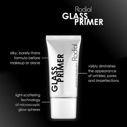 Rodial Glass Primer 30ml Ultra - Hydrating Makeup Primer for Pores, Wrinkles and Lines - Radiant Glass - Skin Effect with Crambe Abyssinica Seed Oil - Maison des fragrances