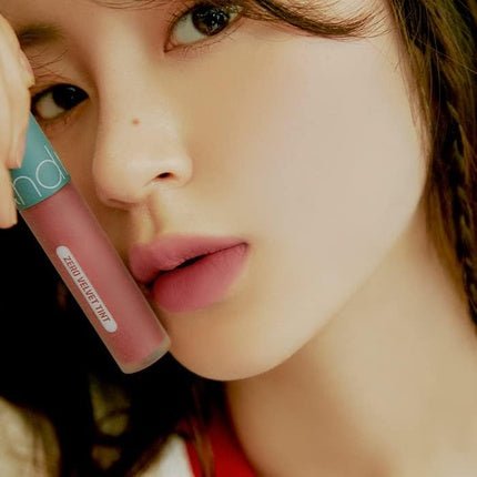 Rom&nd Zero Velvet Tint 25 NERD PINK Velvety Matte Liquid Lip Tint Long Lasting Creamy Smudge - Proof Richly Pigmented Smooth Texture - Maison des fragrances