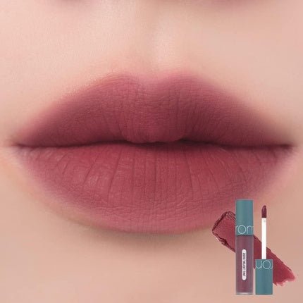 Rom&nd Zero Velvet Tint 25 NERD PINK Velvety Matte Liquid Lip Tint Long Lasting Creamy Smudge - Proof Richly Pigmented Smooth Texture - Maison des fragrances