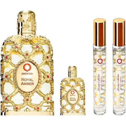 Royal Amber par Orientica Femme - 4 Piece Gift Set 2.7oz Eau de parfum Spray 7.5ml Eau de parfum - Maison des fragrances