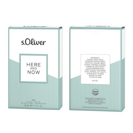 S. Oliver S.Oliver Here And Now Eau de Toilette (EDT) Homme 50ml - Maison des fragrances