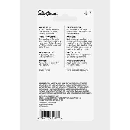 Sally Hansen Insta Dri Top Coat 13.3ml Nail Polish - Maison des fragrances
