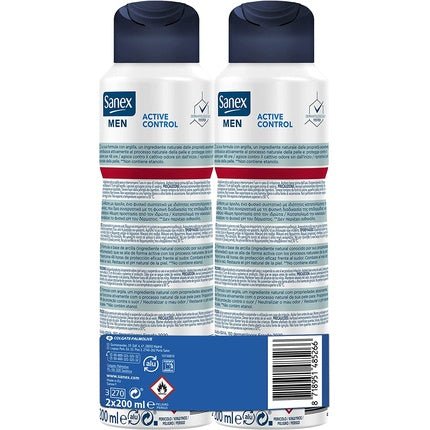 Sanex Sanex Active 200 Double Déodorant (Déo) Homme - Maison des fragrances