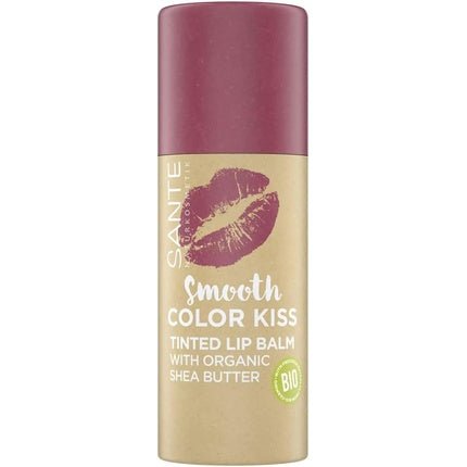 Sante Naturkosmetik Smooth Color Kiss 02 Soft Red Tinted Lip Balm with Bio - Sheabutter 8.5g - Maison des fragrances